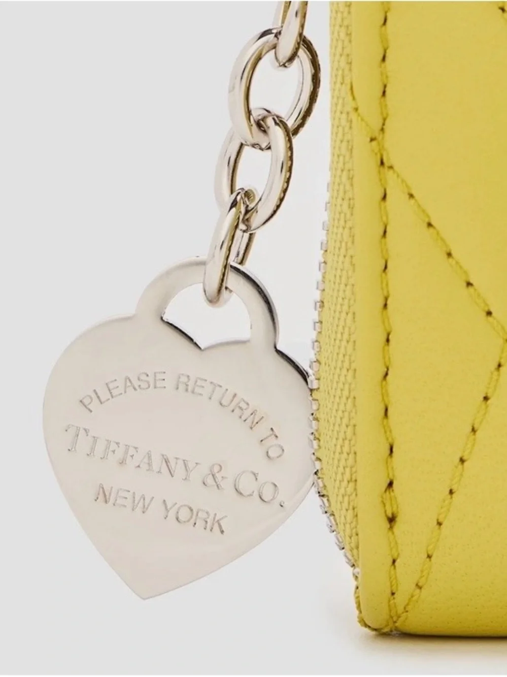 Tiffany small Yellow Quilted Zip Wallet - Women's